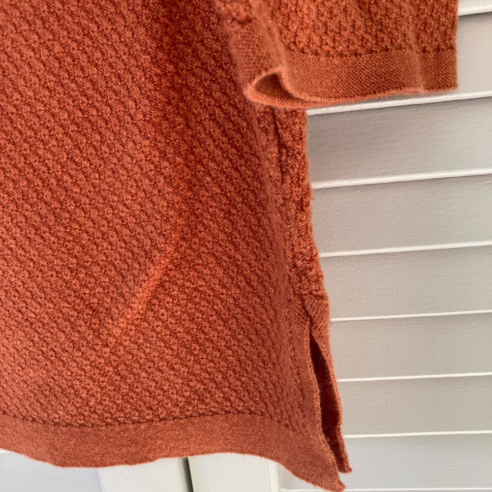 Women's J Jill Warm Textured Rust Knit Sweater Size Large - Picture 3 of 5